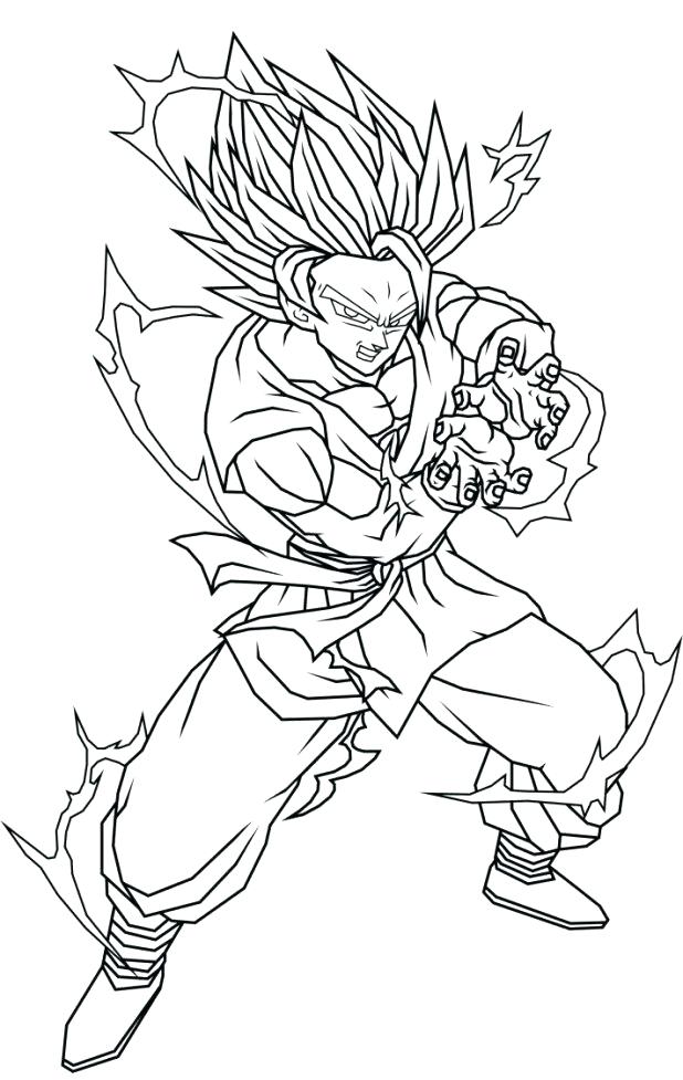 618x977 Goku Coloring Page