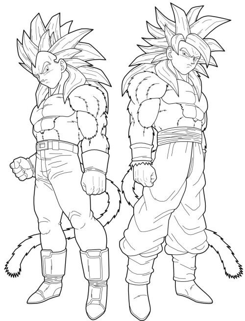 500x656 Dragon Ball Z Coloring Pages Super Saiyan 4