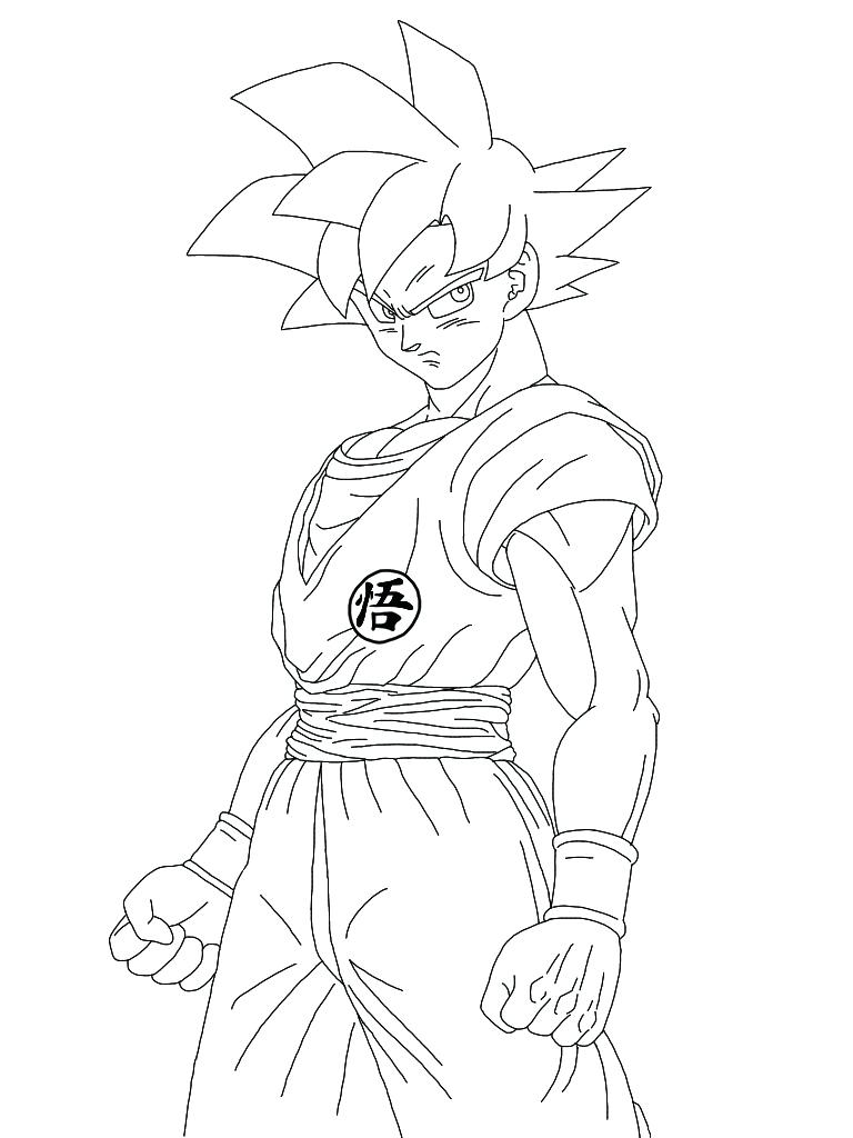 768x1024 Goku Vegeta Coloring Pages Colorine Net 22432 Home Throughout