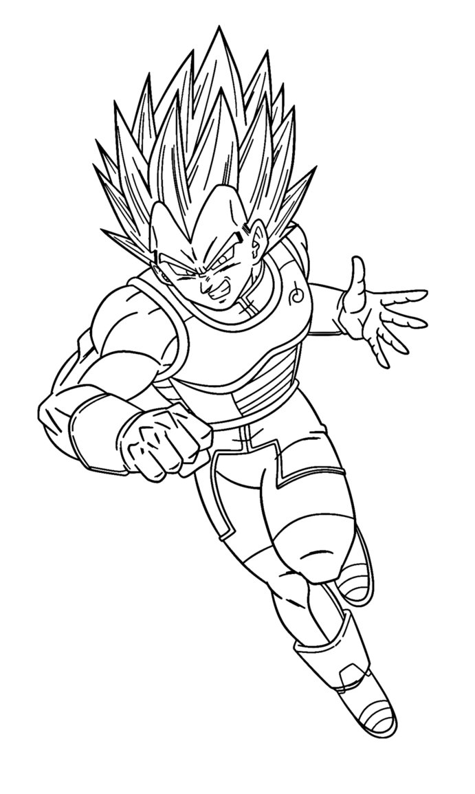 691x1155 Vegeta Coloring Pages