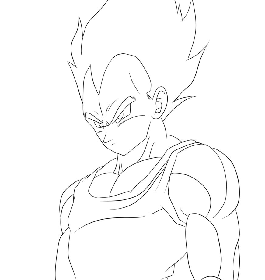 871x918 Vegeta Coloring Pages