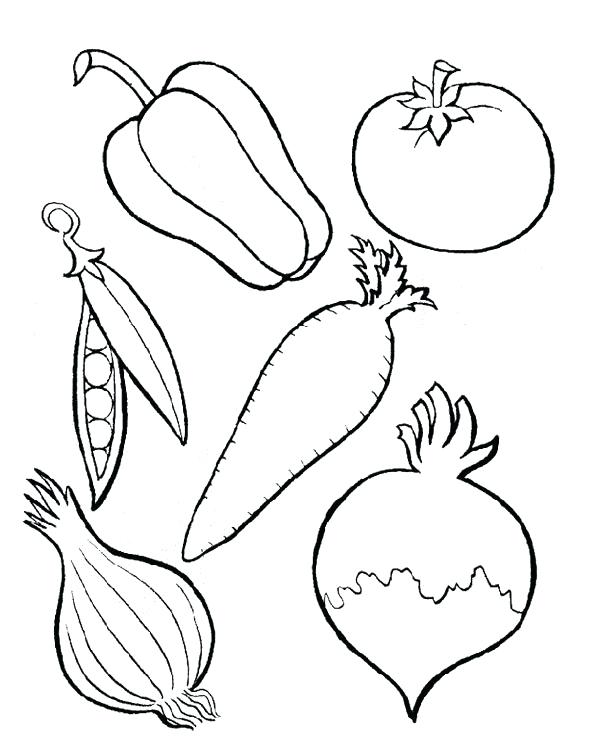 600x751 Vegetable Coloring Page Vegetables Coloring Pages Vegetable Basket