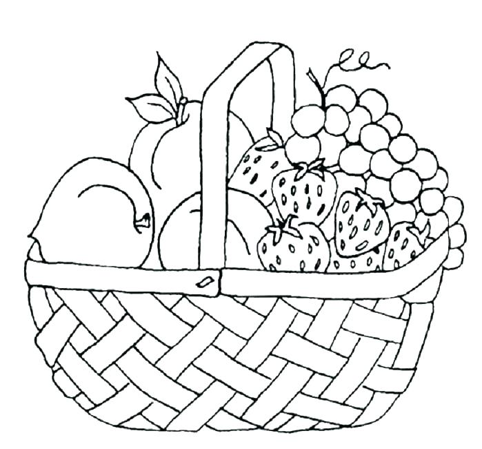 699x650 Coloring Pages Fruits Basket Coloring Page Fruit Basket Coloring