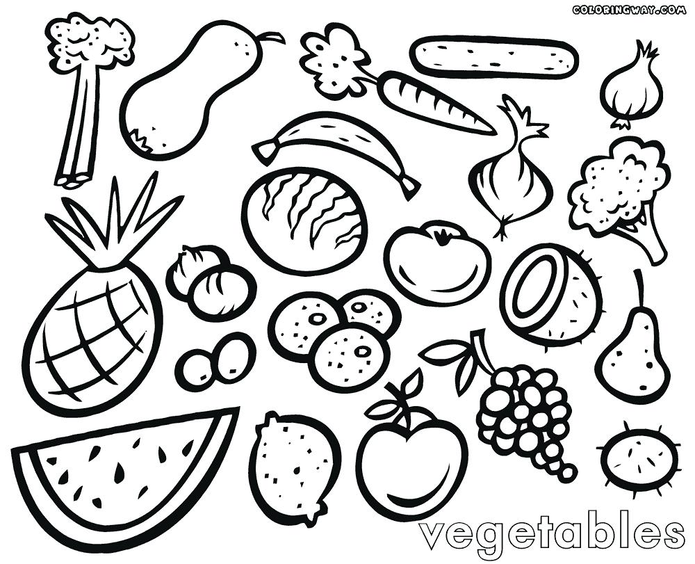 1000x811 Fruit And Vegetable Coloring Pages 1 8398 Sharry Vegetable
