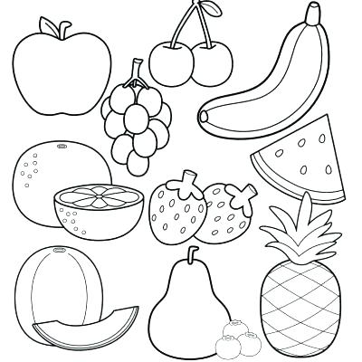 400x400 Fruit And Vegetable Colouring Pages Free Coloring Fruits Veggies