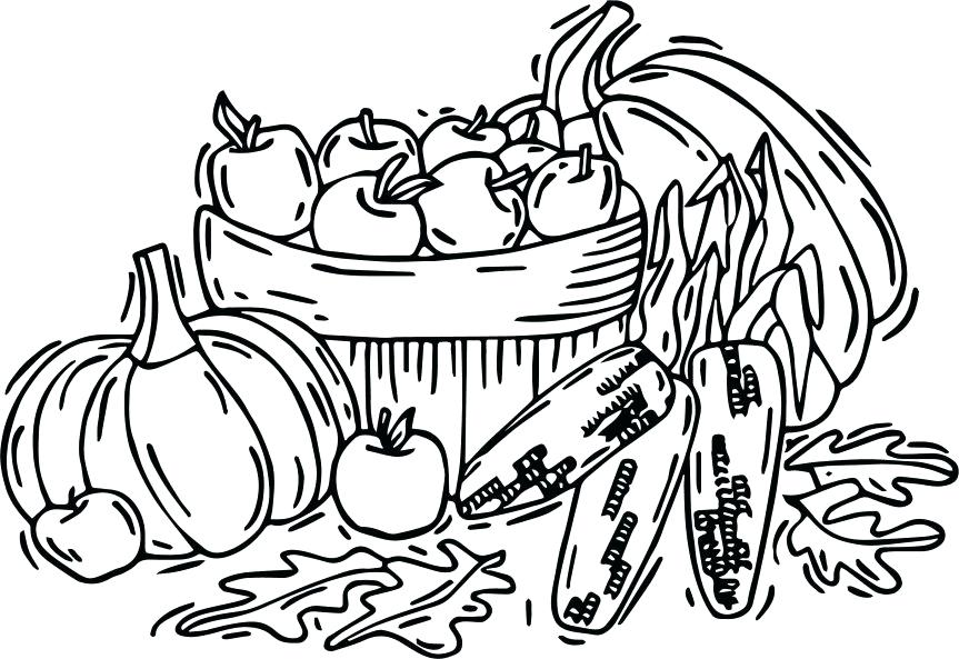 Vegetable Coloring Pages For Preschoolers Autumn Fruit Vegetables 863x593 Vegetable Coloring Pages For Preschoolers Autumn Fruit Vegetables