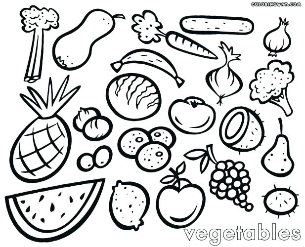 Fruit And Vegetable Coloring Pages Printable 617x500 Fruit And Vegetable Coloring Pages Printable