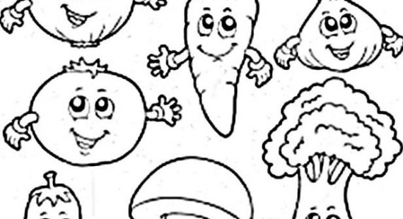 Green Vegetables Coloring Pages Coloring Pages 570x310 Green Vegetables Coloring Pages Coloring Pages