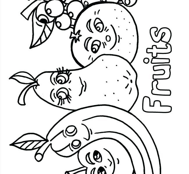 650x600 Fruits And Vegetables Coloring Pages As Well As Printable Coloring