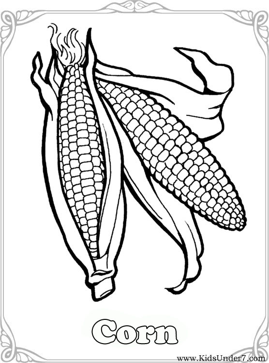 556x749 Kids Under 7 Vegetables Coloring Pages
