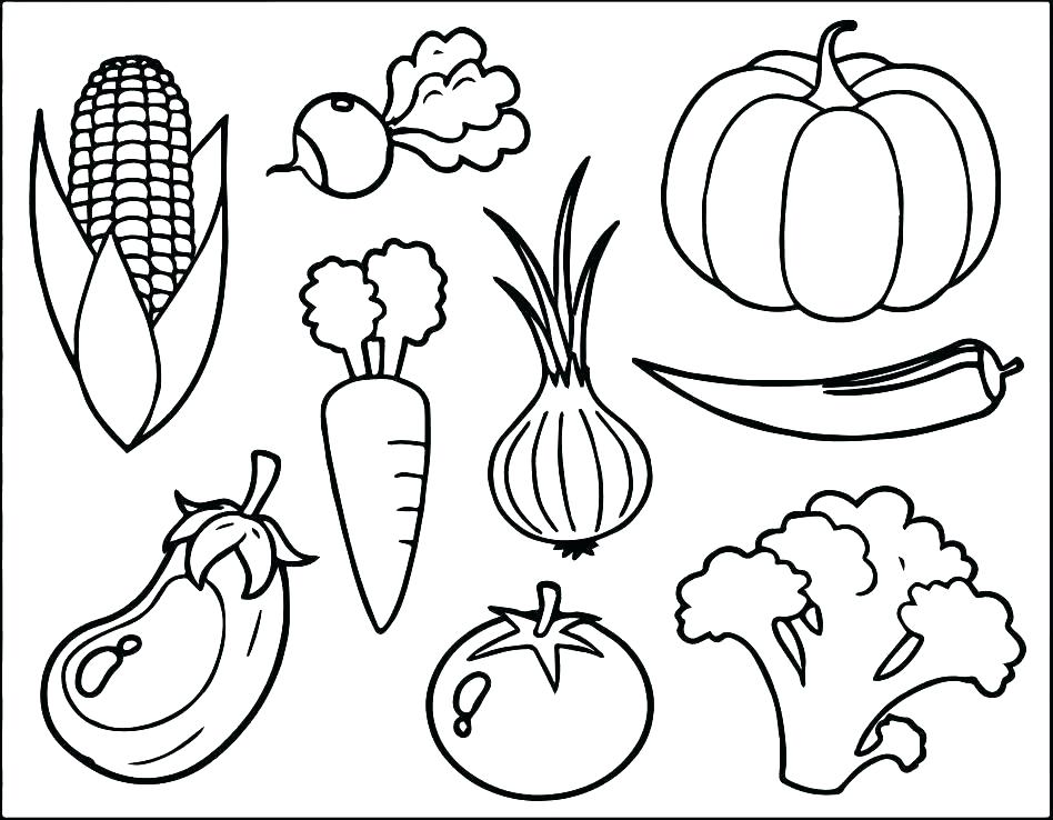 948x738 Printable Coloring Pages Vegetables