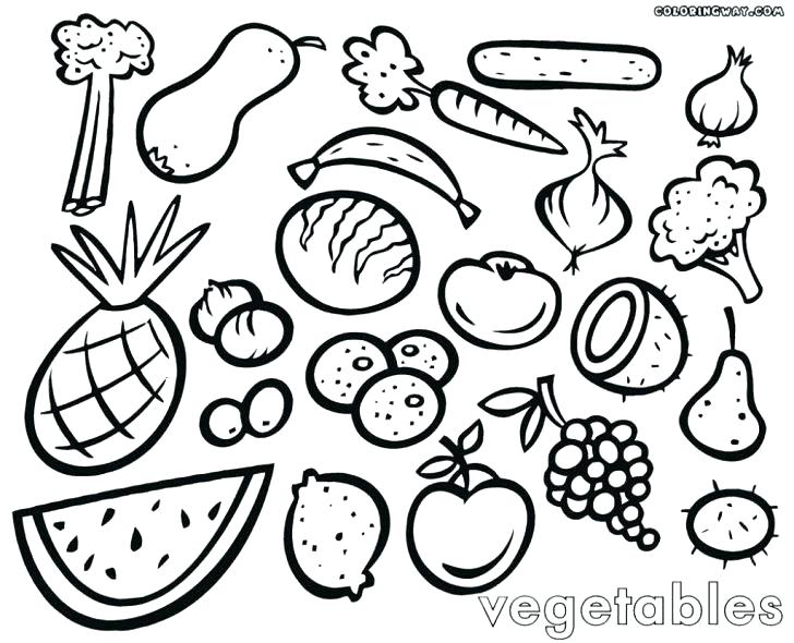 728x590 Vegetables Coloring Pages Vegetable Coloring Page Medium Size