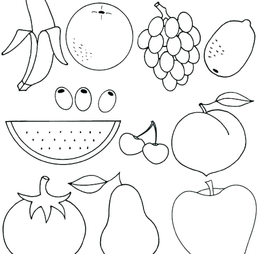 Printable Fruits And Vegetables Flashcards Coloring Pages 880x864 Printable Fruits And Vegetables Flashcards Coloring Pages