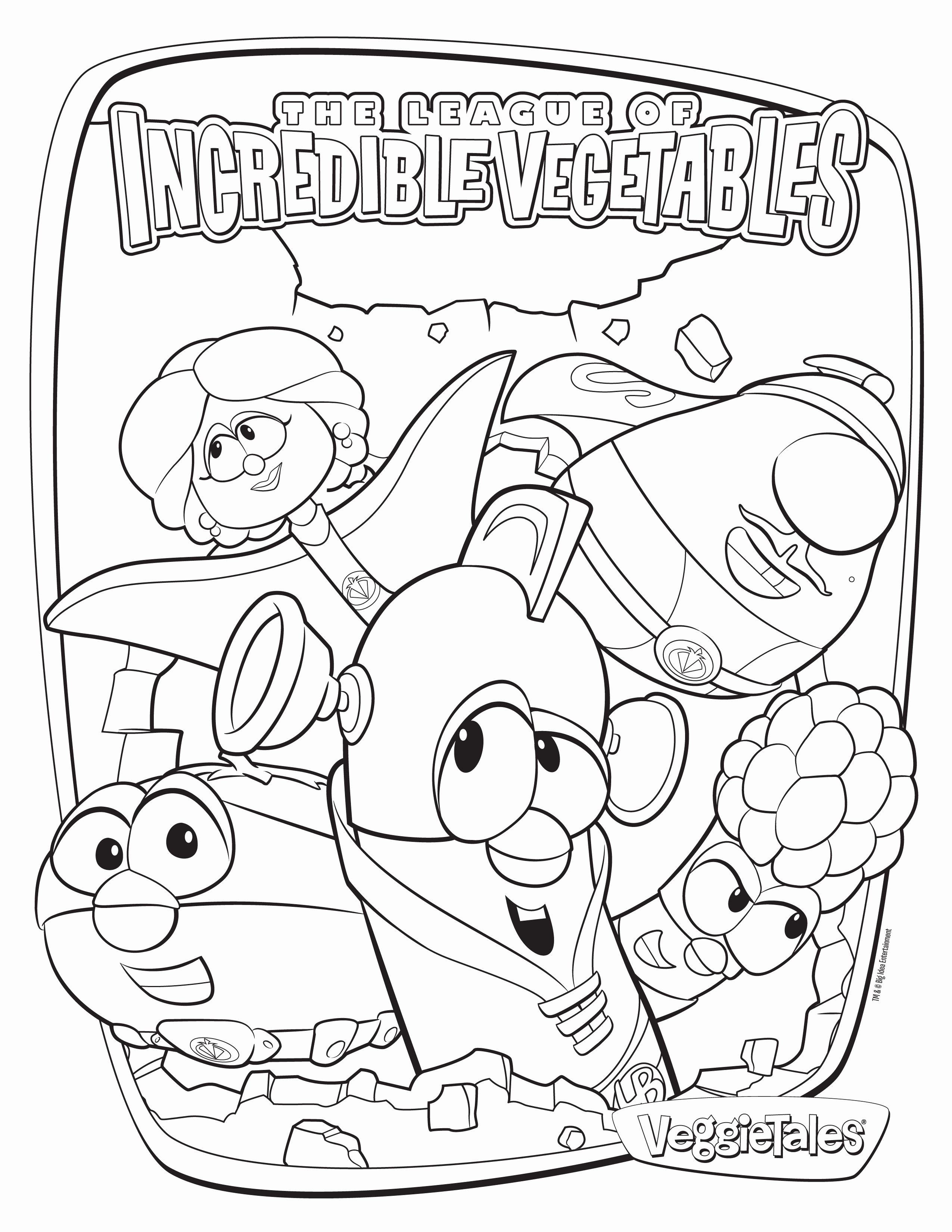 Veggie Tales Coloring Pages And Print For Free Vegetables Coloring 2550x3300 Veggie Tales Coloring Pages And Print For Free Vegetables Coloring