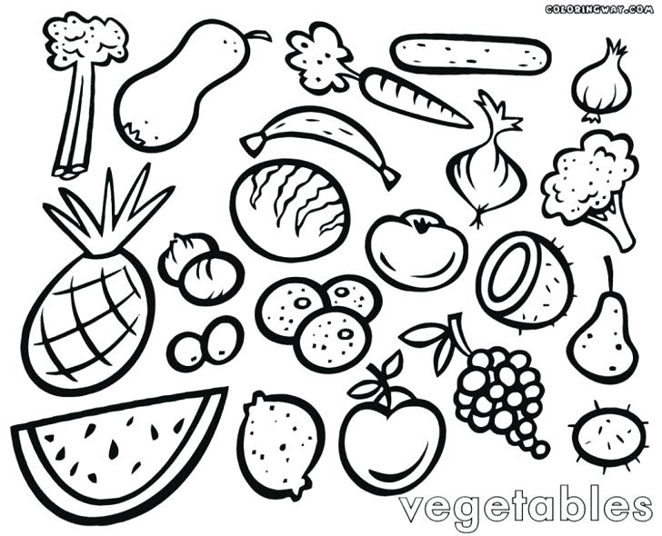 728x590 Vegetable Coloring Page Medium Size Of Vegetable Coloring Pages