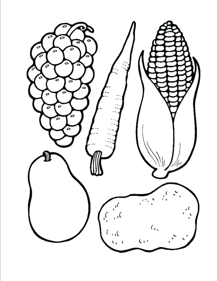 736x952 Fruit And Vegetable Coloring Sheets Fruits And Vegetables Coloring