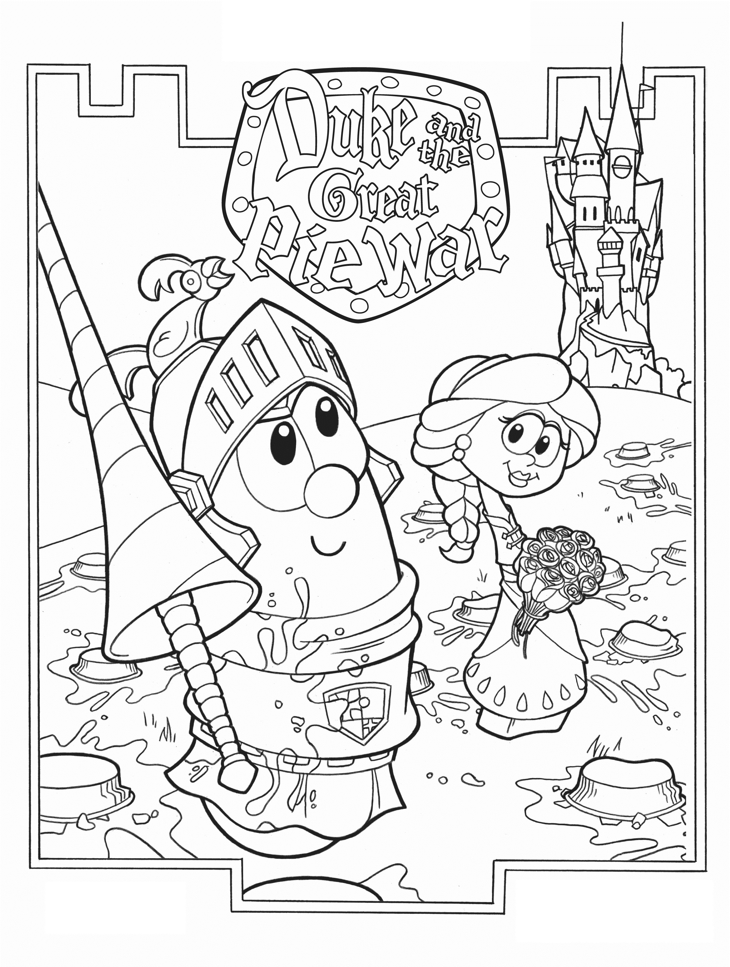 2404x3183 Neat Design Veggie Tales Coloring Pages Veggietales Page Fun