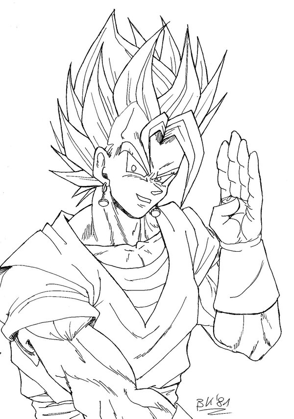 Vegito Coloring Pages at GetColorings.com | Free printable colorings ...