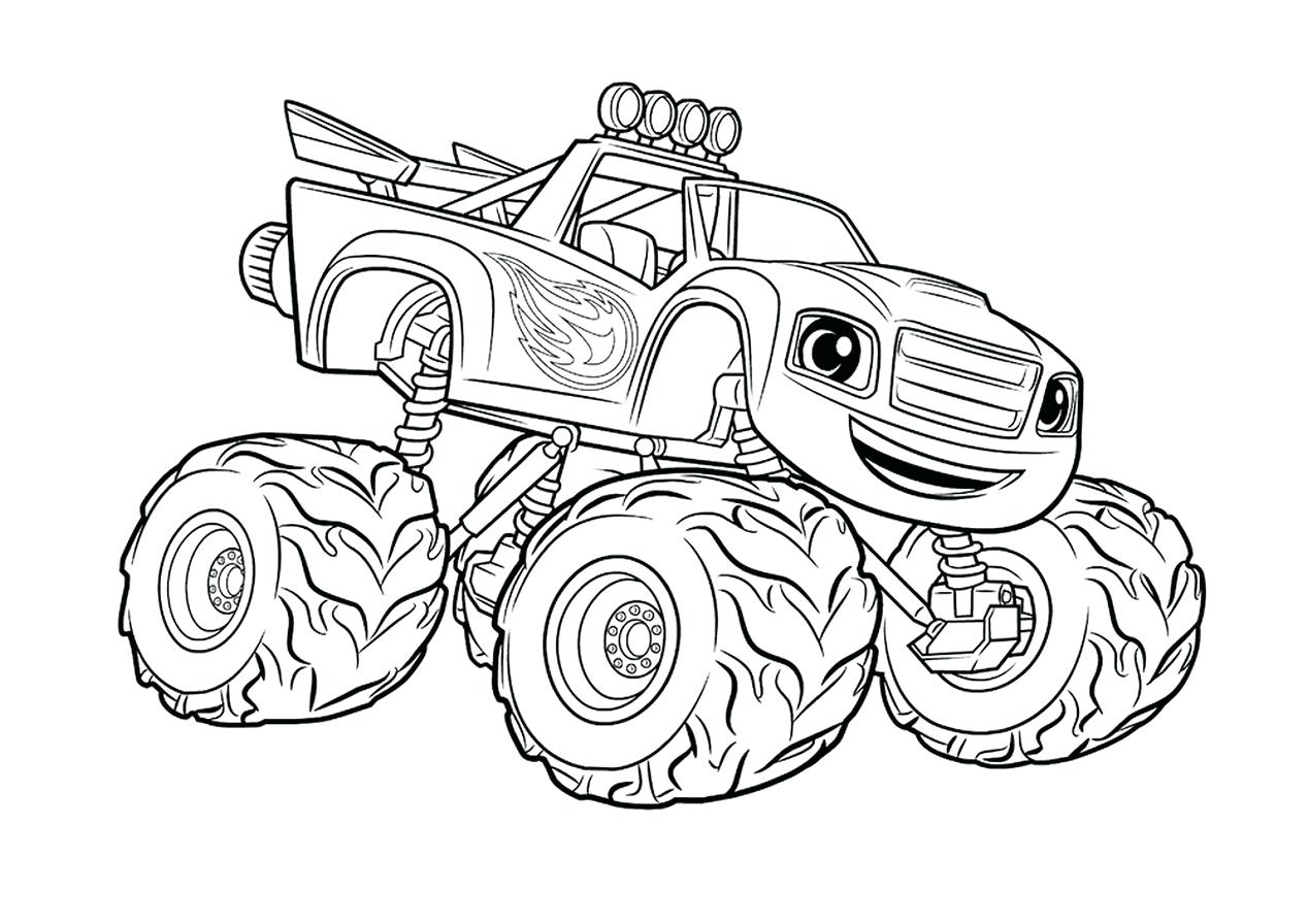 Coloring Pages ~ Trucks Coloring Pages Simple Monster Truck 1 Pdf 1268x896 Coloring Pages ~ Trucks Coloring Pages Simple Monster Truck 1 Pdf