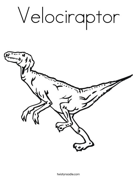 468x605 Velociraptor Coloring Page