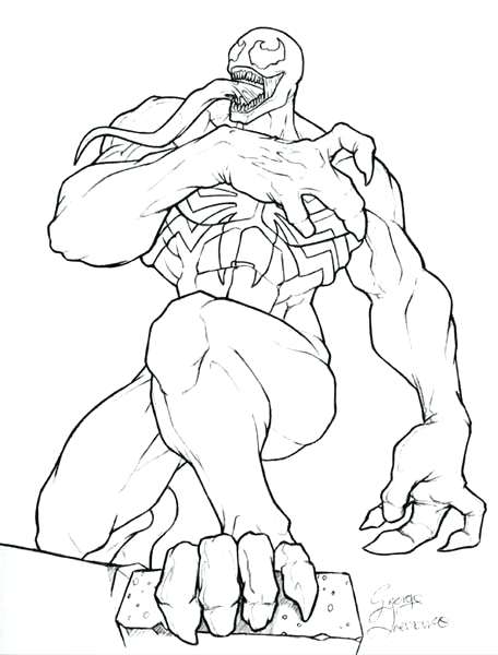 456x600 Spiderman Venom Coloring Pages Coloring Page Spiderman Venom