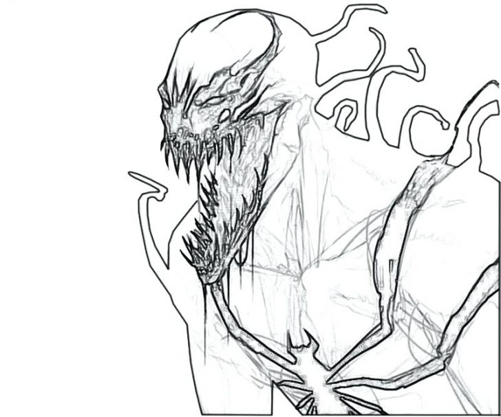 728x607 Venom Coloring Pages To Print