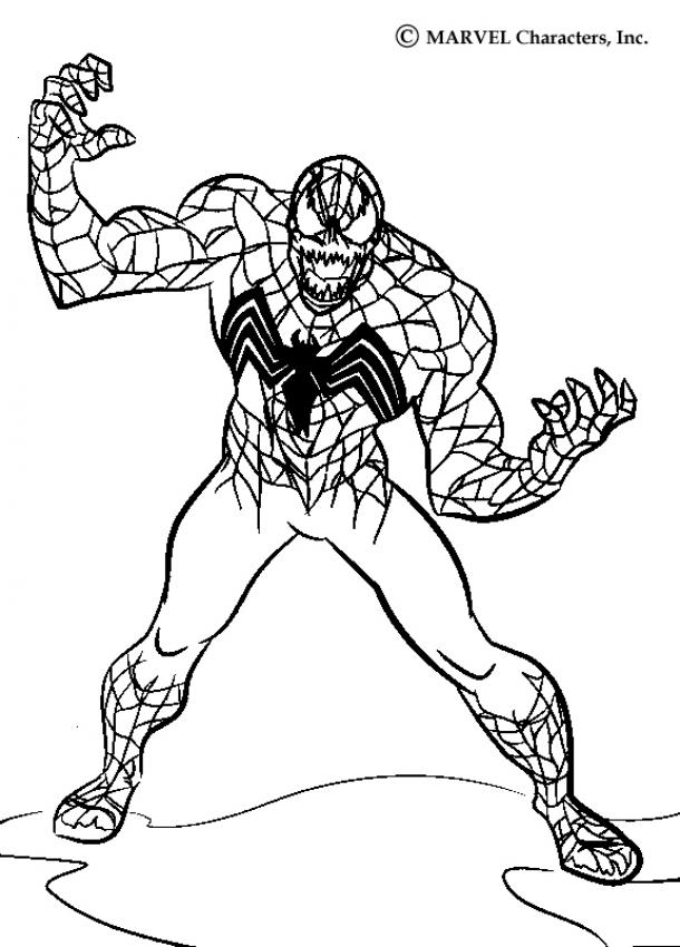 610x850 Venom Coloring Pages