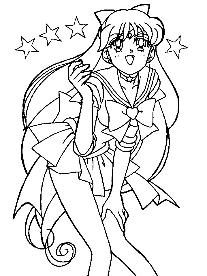 718x957 Super Sailor Venus Coloring Page 3 By Sailortwilight
