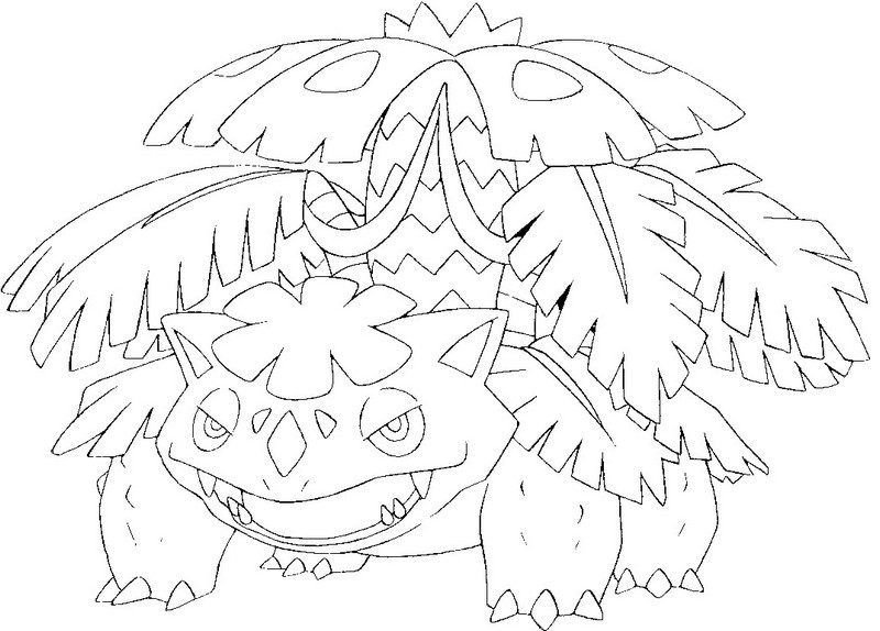 Coloring Page Mega Evolved Pokemon Mega Venusaur 3 3 800x574 Coloring Page Mega Evolved Pokemon Mega Venusaur 3 3