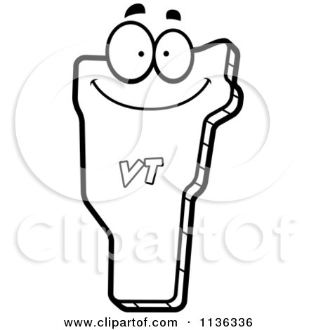 Cartoon Clipart Of An Outlined Happy Vermont State Character 450x470 Cartoon Clipart Of An Outlined Happy Vermont State Character