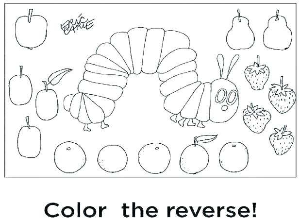 618x453 Hungry Caterpillar Coloring Page The Very Hungry Caterpillar