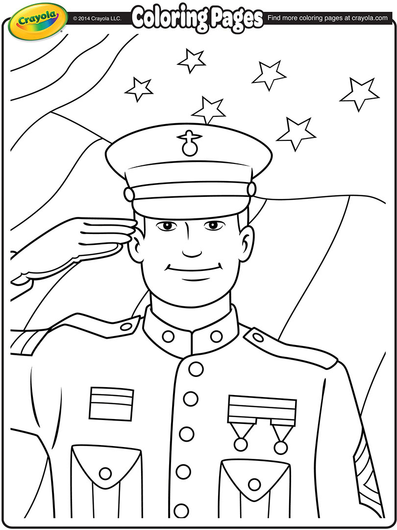 810x1080 Veterans Day Soldier Coloring Page