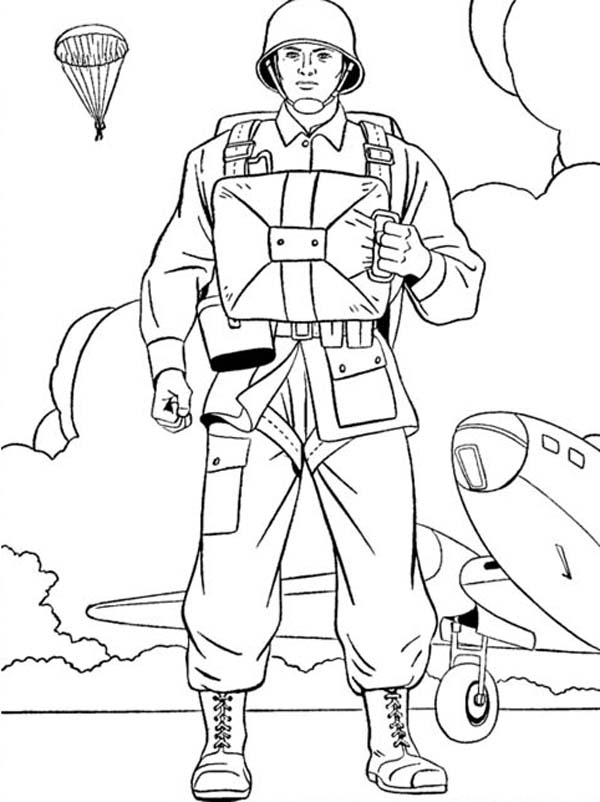 600x802 Us Paratroopers Celebrating Veterans Day Coloring Page