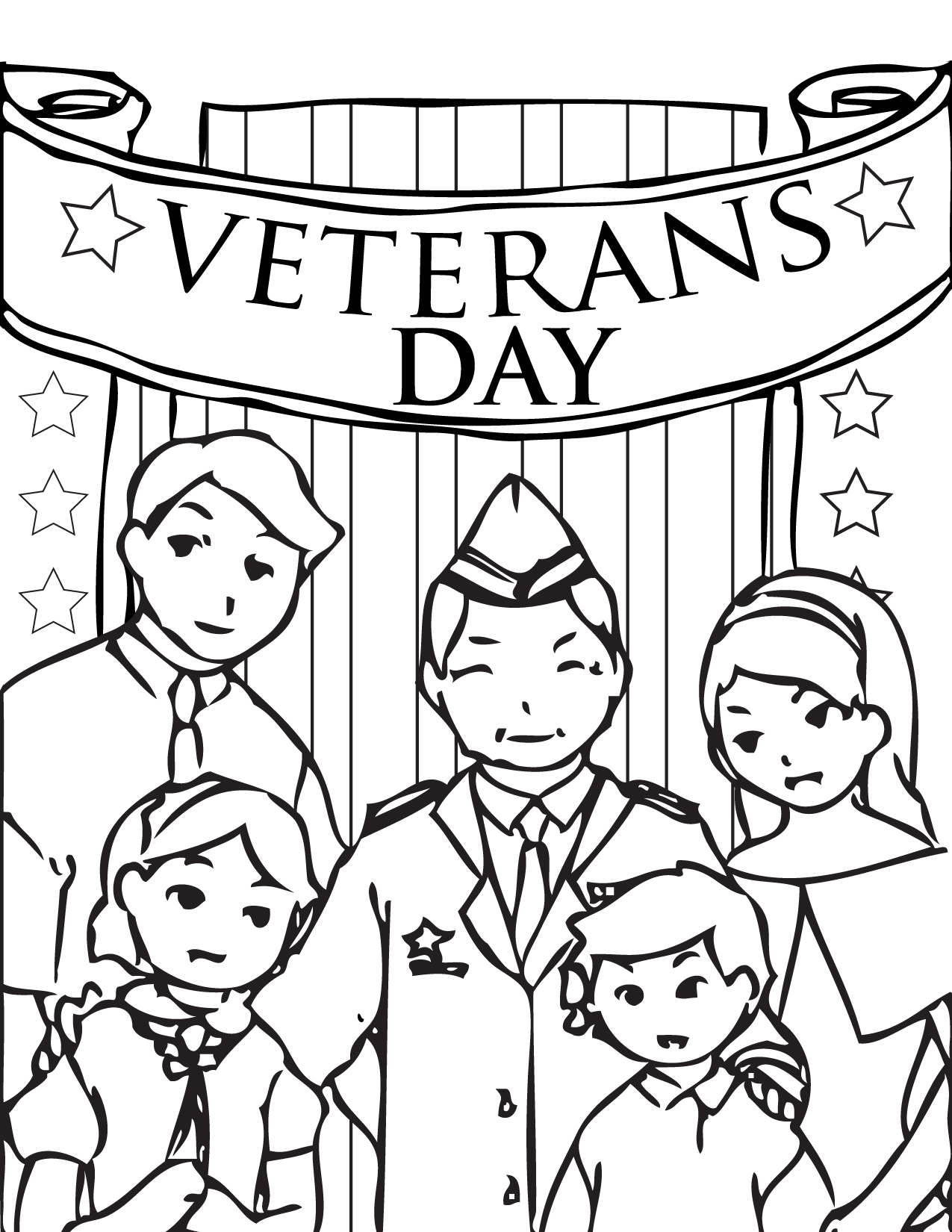 1275x1650 Veteran's Day Coloring Page
