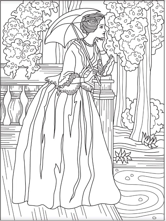Victorian Woman Coloring Page Colorish Free Coloring App 645x857 Victorian Woman Coloring Page Colorish Free Coloring App