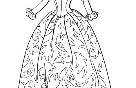 Kid Coloring Pages Printable Girls In Long Dresses Victorian Era 469x304 Kid Coloring Pages Printable Girls In Long Dresses Victorian Era