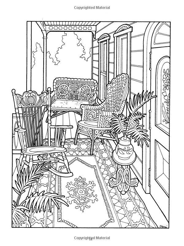 The Victorian House Coloring Book (Dover History Coloring Book 600x800 The Victorian House Coloring Book (Dover History Coloring Book