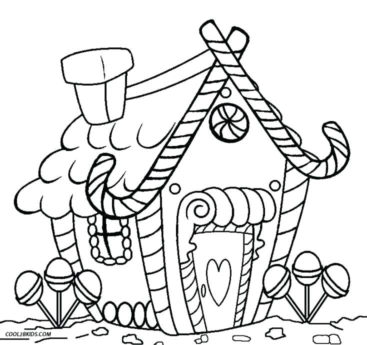 734x690 Printable Gingerbread House Coloring Pages For Kids Cool2bkids