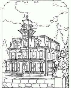 236x290 Victorian House Printable Coloring Book Page. This Is A Queen Anne