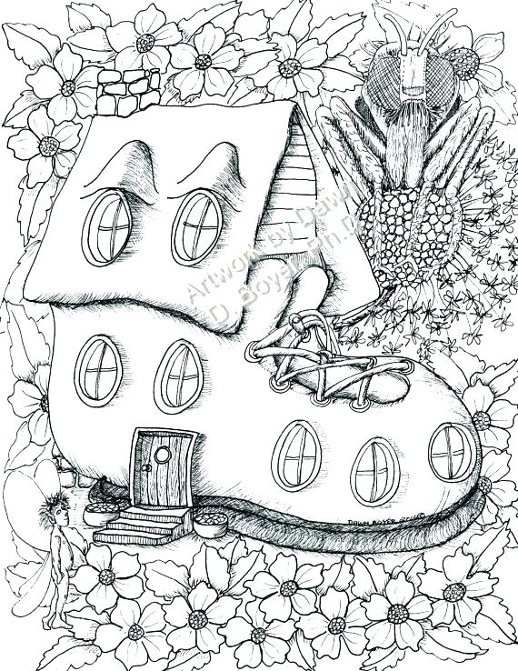 570x738 Coloring Pages Houses Impair.co