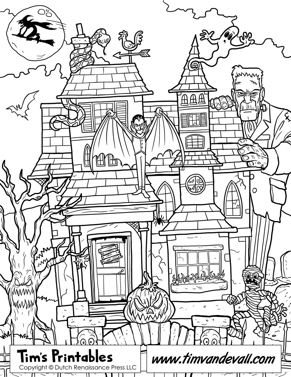 927x1200 Attractive Free Coloring Pages Of A House Page Victorian