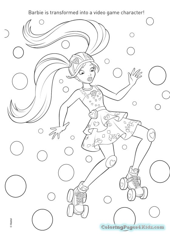Printable Barbie Video Game Hero Coloring Pages Coloring Pages 560x776 Printable Barbie Video Game Hero Coloring Pages Coloring Pages