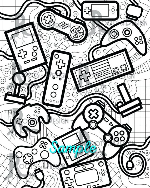 Video Game Coloring Pages Instant Download Coloring Page Video 570x713 Video Game Coloring Pages Instant Download Coloring Page Video