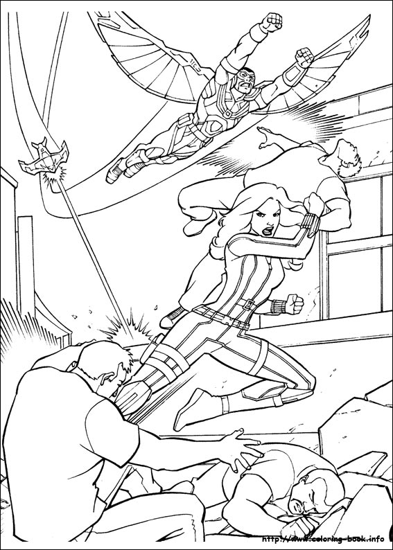 567x794 Captain America Civil War Coloring Picture