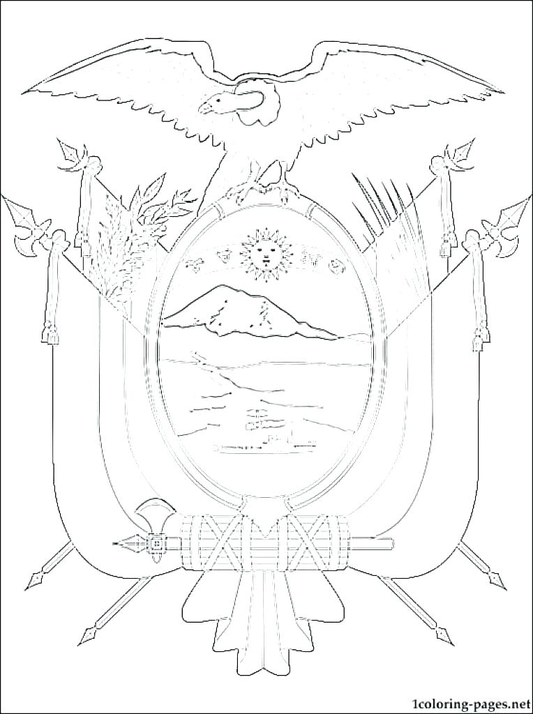 Ecuadorian Flag Coloring Page Pages Intended 764x1024 Ecuadorian Flag Coloring Page Pages Intended