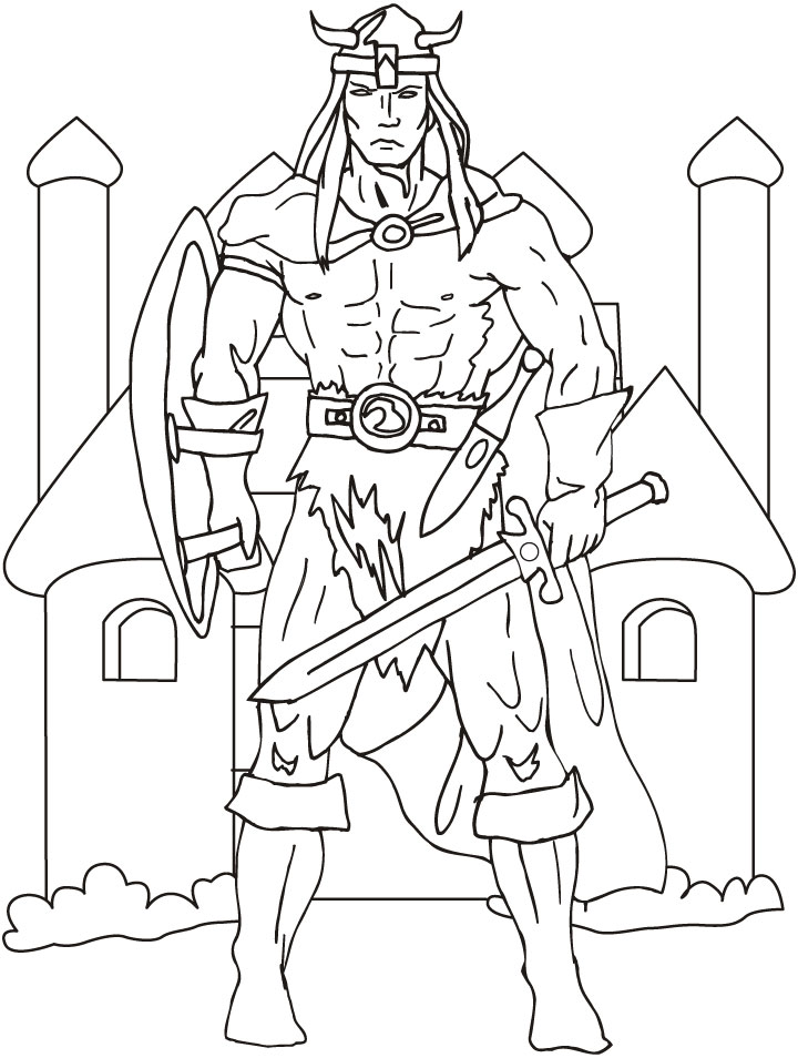 720x954 Viking Coloring Pages