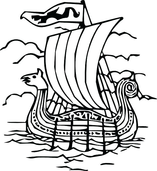 546x596 Vikings Coloring Pages Viking Ship Coloring Page Pencil Vikings