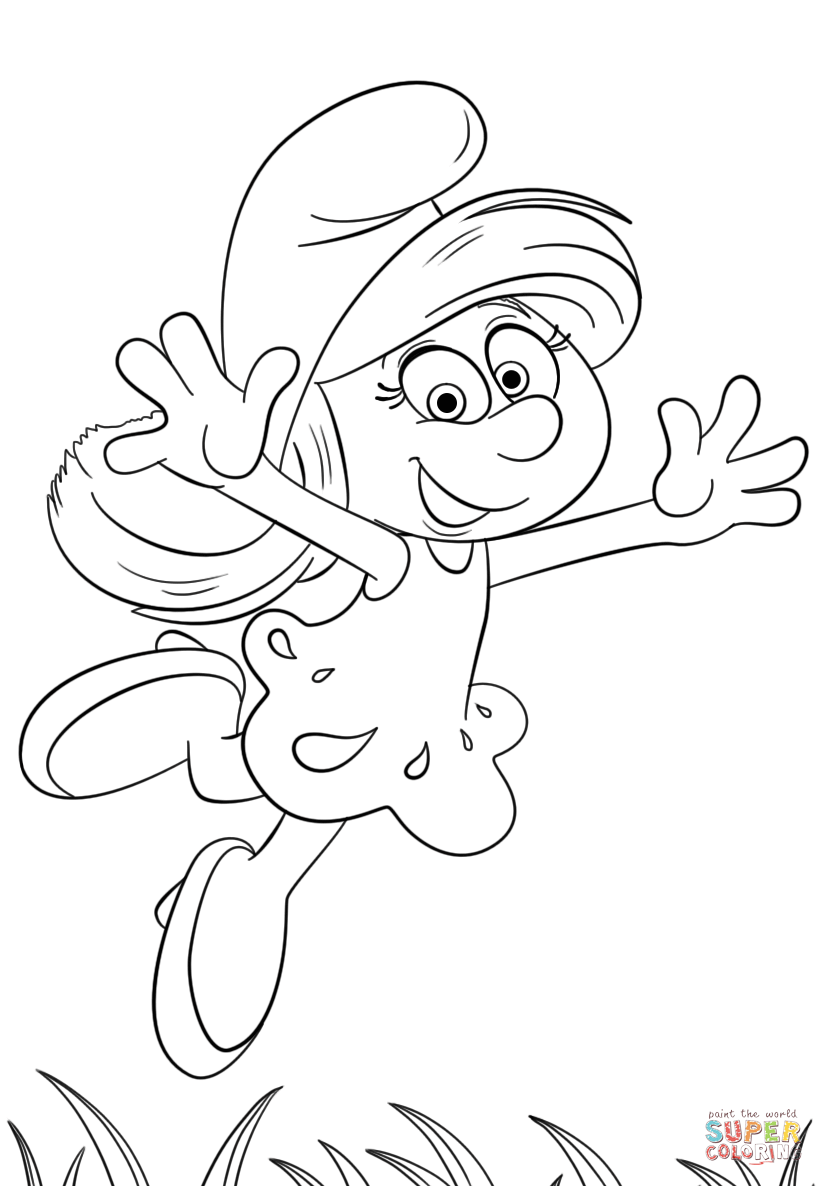 824x1186 Smurfette Coloring Page Pages Preschool For Good Print Kids