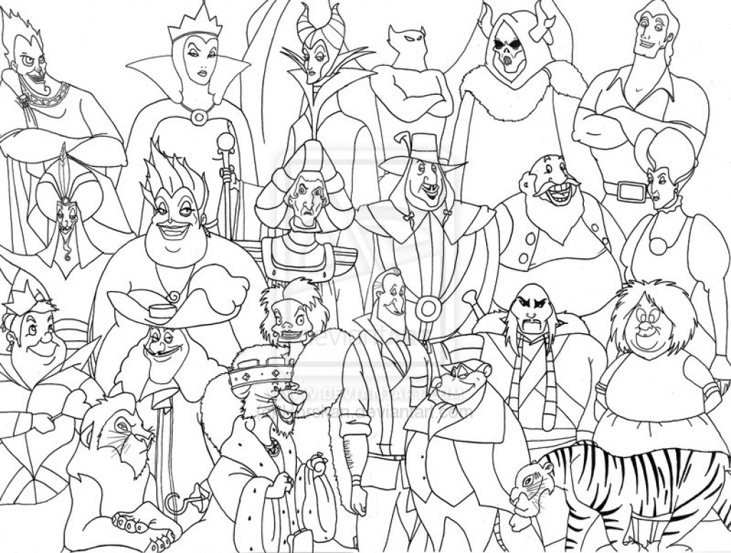 1024x775 Fresh Disney Villains Coloring Pages Gallery Printable Coloring
