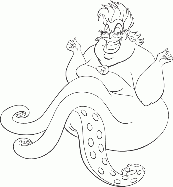 591x640 Disney Ursula Coloring Pages Disney Villains Coloring Page Ursula